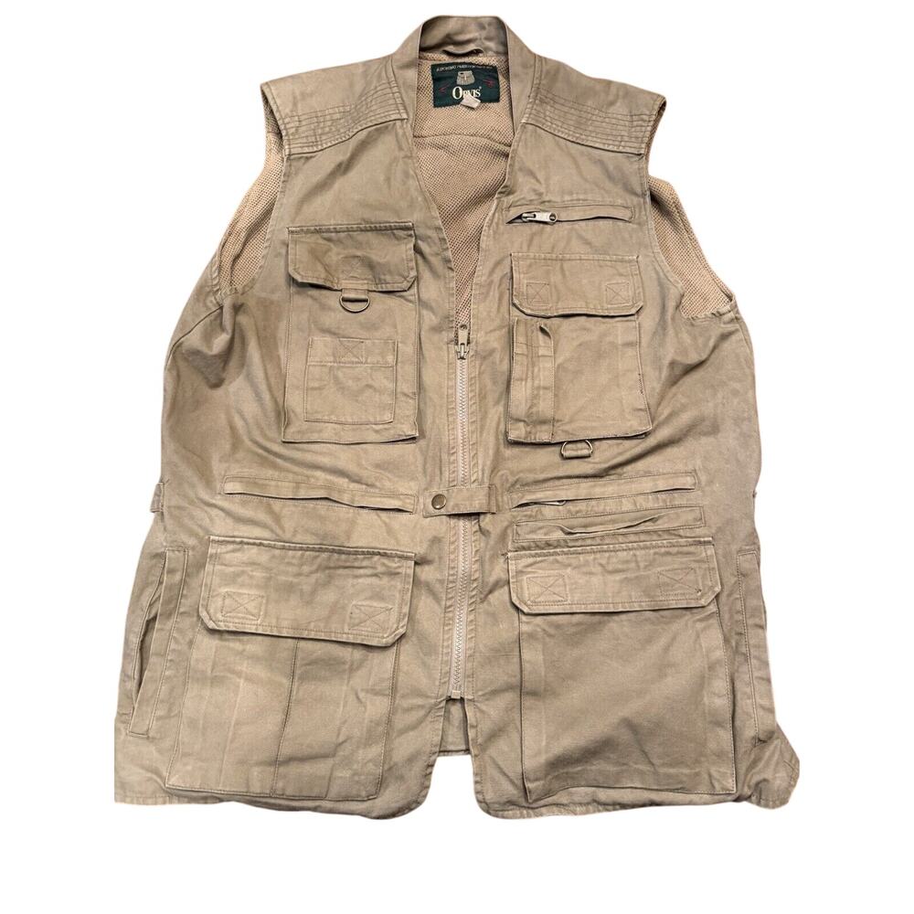 Medium Orvis Safari Photographers Travel Vest Multi Pocket Canvas Mesh Back